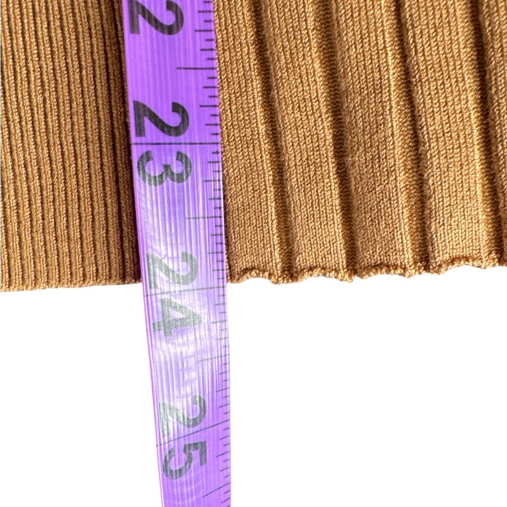 INC INTERNATIONAL CONCEPTS Ribbed Mock Neck Sweater in Brown Saira, Size L. - Picture 9 of 13